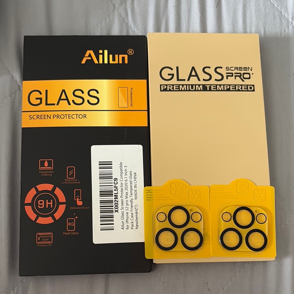 Ailun Glass Screen Protector with Camera Lens Covers